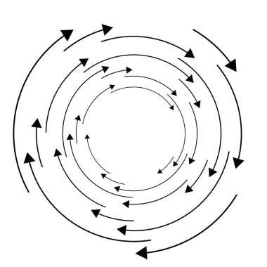 Basamaklar, aşamalar, aşamalar için dairesel oklar. Döngüsel, döngüsel çember ok bilgisi, sunum ögesi - stok vektör illüstrasyonu, kırpma sanatı grafikleri