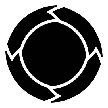 Basamaklar, aşamalar, aşamalar için dairesel oklar. Döngüsel, döngüsel çember ok bilgisi, sunum ögesi - stok vektör illüstrasyonu, kırpma sanatı grafikleri