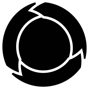 Basamaklar, aşamalar, aşamalar için dairesel oklar. Döngüsel, döngüsel çember ok bilgisi, sunum ögesi - stok vektör illüstrasyonu, kırpma sanatı grafikleri