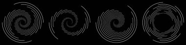 Sarmal, girdap, dairesel, eşmerkezli element. Girdap, kasırga döngüsü döngü etkisi şekli - stok vektör illüstrasyonu, klip- sanat grafikleri