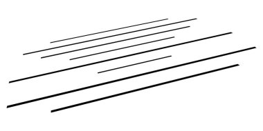 Üç boyutlu düz, paralel dinamik düzensiz çizgiler, çizgili elementler. Eylem, patlama, hızlı çizgi roman efekti çizgileri - stok vektör illüstrasyonu, klip sanatları grafikleri