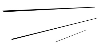 Üç boyutlu düz, paralel dinamik düzensiz çizgiler, çizgili elementler. Eylem, patlama, hızlı çizgi roman efekti çizgileri - stok vektör illüstrasyonu, klip sanatları grafikleri