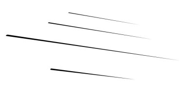 Üç boyutlu düz, paralel dinamik düzensiz çizgiler, çizgili elementler. Eylem, patlama, hızlı çizgi roman efekti çizgileri - stok vektör illüstrasyonu, klip sanatları grafikleri