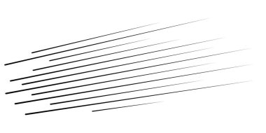 Üç boyutlu düz, paralel dinamik düzensiz çizgiler, çizgili elementler. Eylem, patlama, hızlı çizgi roman efekti çizgileri - stok vektör illüstrasyonu, klip sanatları grafikleri