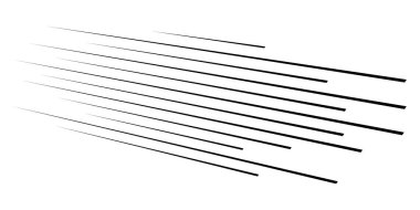 Üç boyutlu düz, paralel dinamik düzensiz çizgiler, çizgili elementler. Eylem, patlama, hızlı çizgi roman efekti çizgileri - stok vektör illüstrasyonu, klip sanatları grafikleri