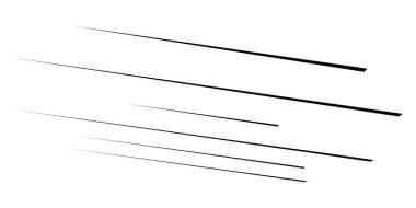 Üç boyutlu düz, paralel dinamik düzensiz çizgiler, çizgili elementler. Eylem, patlama, hızlı çizgi roman efekti çizgileri - stok vektör illüstrasyonu, klip sanatları grafikleri