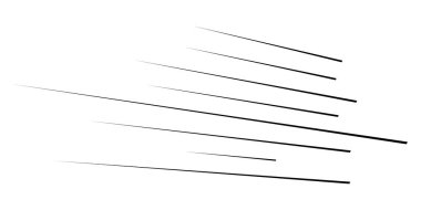 Üç boyutlu düz, paralel dinamik düzensiz çizgiler, çizgili elementler. Eylem, patlama, hızlı çizgi roman efekti çizgileri - stok vektör illüstrasyonu, klip sanatları grafikleri