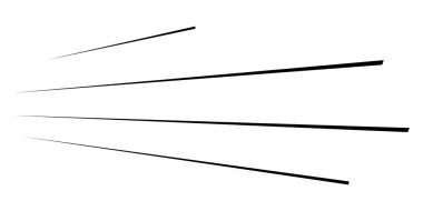 Üç boyutlu düz, paralel dinamik düzensiz çizgiler, çizgili elementler. Eylem, patlama, hızlı çizgi roman efekti çizgileri - stok vektör illüstrasyonu, klip sanatları grafikleri