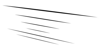 Üç boyutlu düz, paralel dinamik düzensiz çizgiler, çizgili elementler. Eylem, patlama, hızlı çizgi roman efekti çizgileri - stok vektör illüstrasyonu, klip sanatları grafikleri