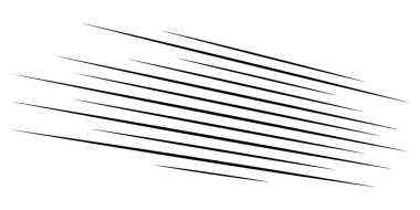 Üç boyutlu düz, paralel dinamik düzensiz çizgiler, çizgili elementler. Eylem, patlama, hızlı çizgi roman efekti çizgileri - stok vektör illüstrasyonu, klip sanatları grafikleri