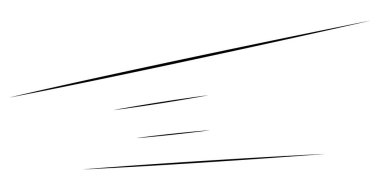 Üç boyutlu düz, paralel dinamik düzensiz çizgiler, çizgili elementler. Eylem, patlama, hızlı çizgi roman efekti çizgileri - stok vektör illüstrasyonu, klip sanatları grafikleri