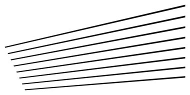 Üç boyutlu düz, paralel dinamik düzensiz çizgiler, çizgili elementler. Eylem, patlama, hızlı çizgi roman efekti çizgileri - stok vektör illüstrasyonu, klip sanatları grafikleri