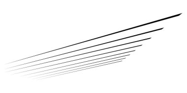 Üç boyutlu düz, paralel dinamik düzensiz çizgiler, çizgili elementler. Eylem, patlama, hızlı çizgi roman efekti çizgileri - stok vektör illüstrasyonu, klip sanatları grafikleri