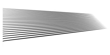 Üç boyutlu düz, paralel dinamik düzensiz çizgiler, çizgili elementler. Eylem, patlama, hızlı çizgi roman efekti çizgileri - stok vektör illüstrasyonu, klip sanatları grafikleri