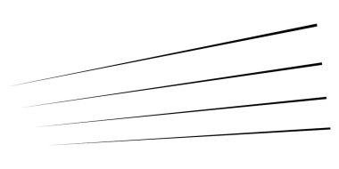 Üç boyutlu düz, paralel dinamik düzensiz çizgiler, çizgili elementler. Eylem, patlama, hızlı çizgi roman efekti çizgileri - stok vektör illüstrasyonu, klip sanatları grafikleri