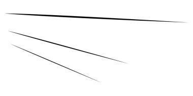 Üç boyutlu düz, paralel dinamik düzensiz çizgiler, çizgili elementler. Eylem, patlama, hızlı çizgi roman efekti çizgileri - stok vektör illüstrasyonu, klip sanatları grafikleri