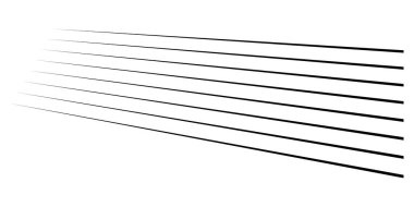 Üç boyutlu düz, paralel dinamik düzensiz çizgiler, çizgili elementler. Eylem, patlama, hızlı çizgi roman efekti çizgileri - stok vektör illüstrasyonu, klip sanatları grafikleri