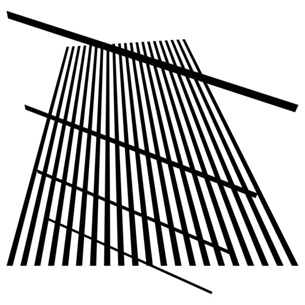 3次元空間グリッドメッシュ インターレース インターロック 視点で交差する線 アブストラクトグレーティング トレリス ネット — ストックベクタ