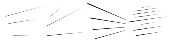 Gerade Parallel Dynamische Unregelmäßige Linien Streifenelement Action Burst Speed Comiceffekt — Stockvektor