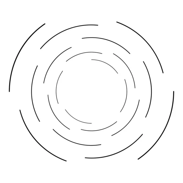 Спіральний Вихровий Круглий Концентричний Елемент Вихор Вихровий Цикл Ефект Петлі — стоковий вектор