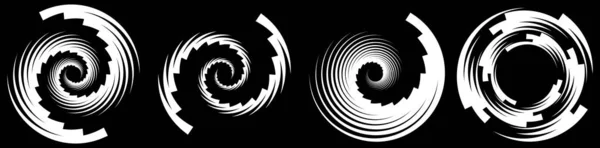 Спіральний Вихровий Круглий Концентричний Елемент Вихор Вихровий Цикл Ефект Петлі — стоковий вектор