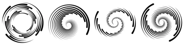 Spirála Víření Točení Kruhovým Soustředným Prvkem Whirlpool Tvar Cyklické Smyčky — Stockový vektor