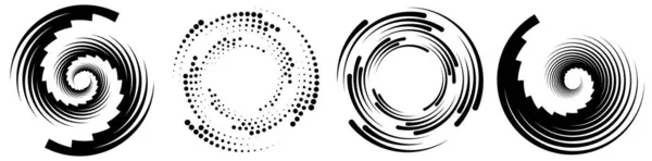 Espiral Remolino Giro Circular Elemento Concéntrico Hidromasaje Forma Ciclo Torbellino — Vector de stock