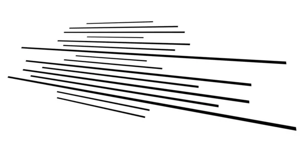 Recta Paralela Dinámica Líneas Irregulares Rayas Elemento Acción Ráfaga Líneas — Vector de stock
