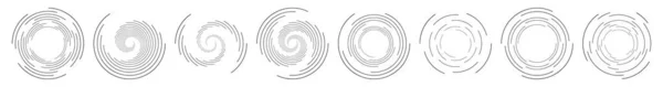 螺旋状 二重円状 同心円状の要素 渦巻サイクルループ効果形状 株式ベクトルイラスト クリップアートグラフィック — ストックベクタ