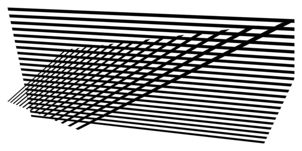 Rumsligt Rutnät Nät Galler Och Gitter Abstrakt Geometrisk Form Element — Stock vektor