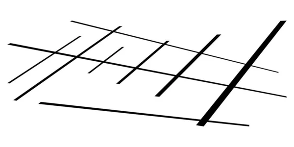 3D空間グリッド メッシュ 格子抽象幾何学的形状 遠近法で線を交差させる 株式ベクトルイラスト クリップアートグラフィック — ストックベクタ