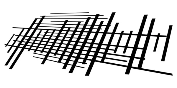 Grade Espacial Malha Grade Treliça Forma Geométrica Abstrata Elemento Linhas — Vetor de Stock