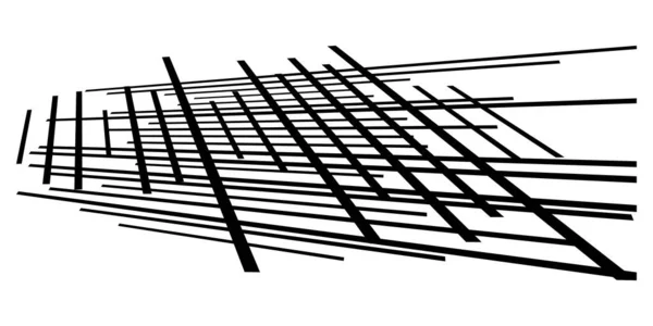Prostorová Mřížka Síťovina Strouhání Mříž Abstraktní Geometrický Tvar Prvek Prolínající — Stockový vektor