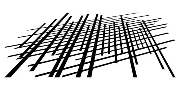三维空间网格 格栅抽象几何形状 透视图中的交线 股票矢量图解 剪贴画 — 图库矢量图片