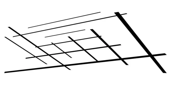 Grille Spatiale Maille Grille Treillis Forme Géométrique Abstraite Élément Lignes — Image vectorielle