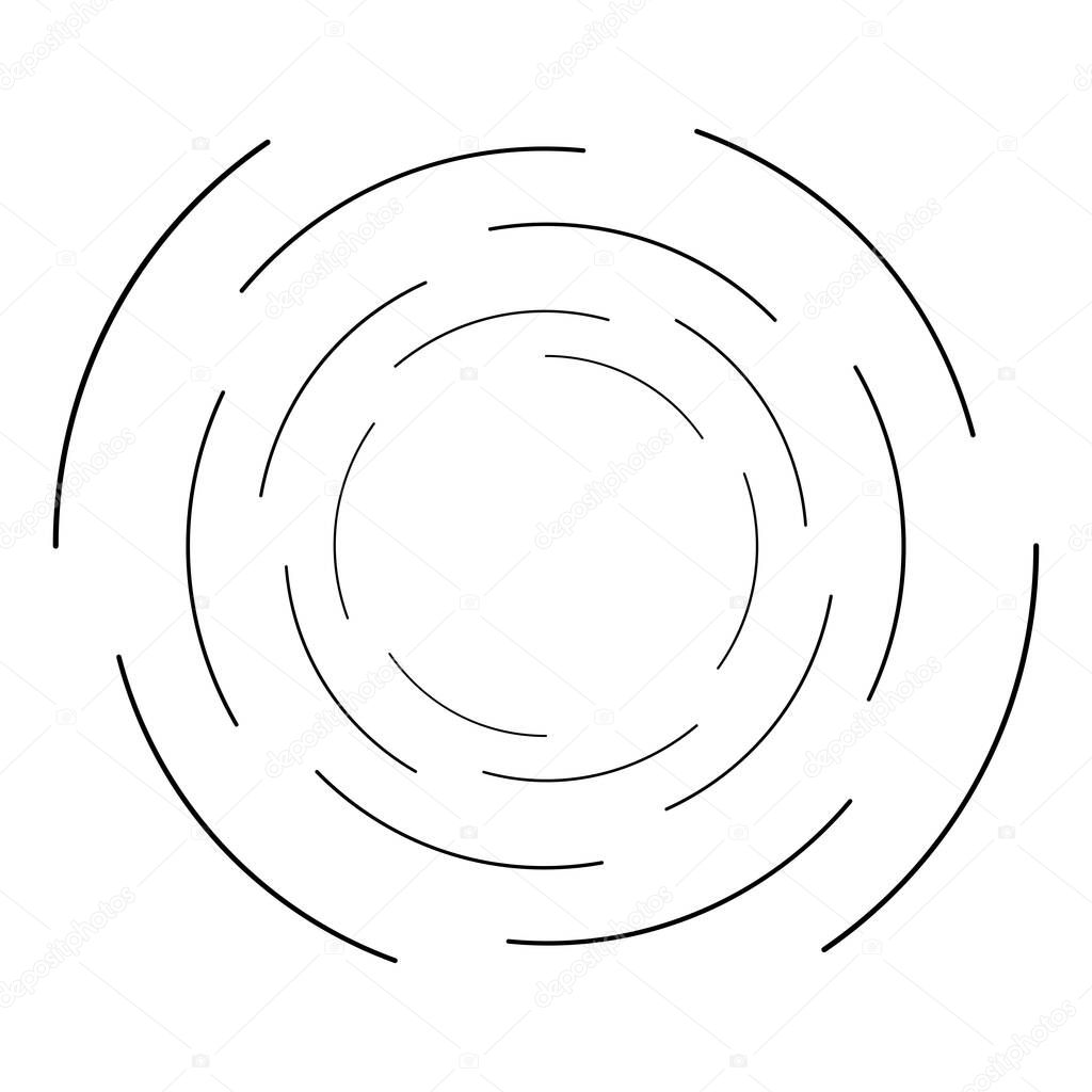 Spiral, swirl ,twirl circular, concentric element. Whirlpool, whirlwind cycle loop effect shape - stock vector illustration, clip-art graphics