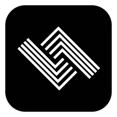 Yoğunlaşma, odaklanma ve hizalama kavramları için çapraz saç gibi soyut geometrik simge