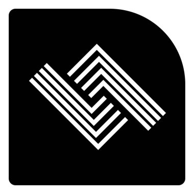 Yoğunlaşma, odaklanma ve hizalama kavramları için çapraz saç gibi soyut geometrik simge