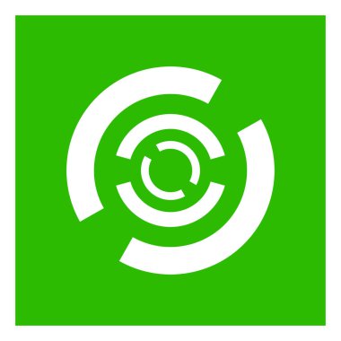 Yoğunlaşma, odaklanma ve hizalama kavramları için çapraz saç gibi soyut geometrik simge