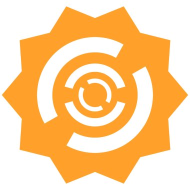 Yoğunlaşma, odaklanma ve hizalama kavramları için çapraz saç gibi soyut geometrik simge