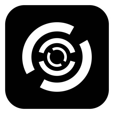 Yoğunlaşma, odaklanma ve hizalama kavramları için çapraz saç gibi soyut geometrik simge