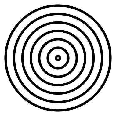 Eşmerkezli daireler. Radyasyon, dairesel daireler, çizgiler