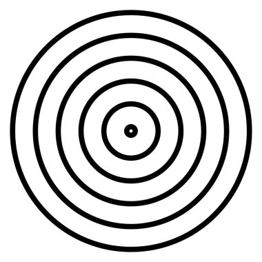 Eşmerkezli daireler. Radyasyon, dairesel daireler, çizgiler