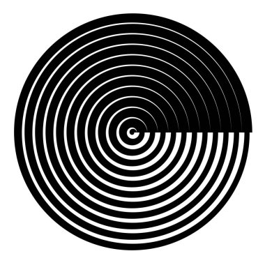 Eşmerkezli daireler. Radyasyon, dairesel daireler, çizgiler