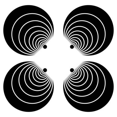 Soyut eşmerkezli çemberler. Girdap, sarmal, girdap, girdap tasarım elementi