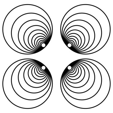 Soyut eşmerkezli çemberler. Girdap, sarmal, girdap, girdap tasarım elementi