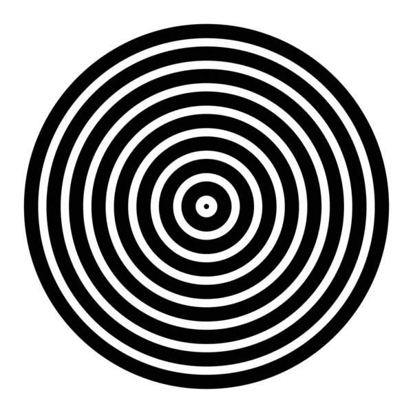 Des Cercles Concentriques Rayonnement Cercles Radiaux Lignes — Image vectorielle