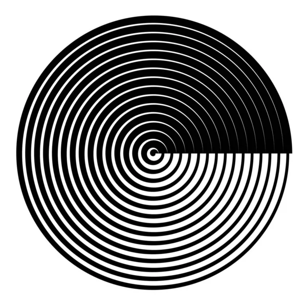 Концентрические Круги Радиационные Радиальные Круги Линии — стоковый вектор