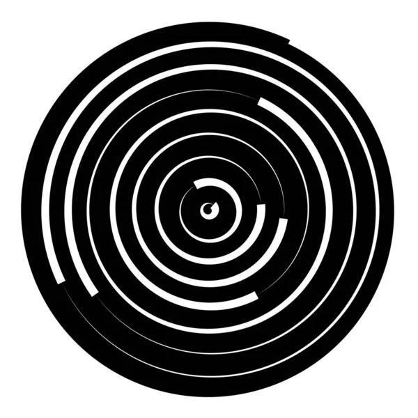 Soustředné Kruhy Radiační Radiální Kruhy Čáry — Stockový vektor
