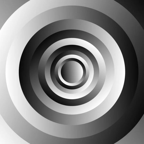 Círculos Concêntricos Abstratos Vórtice Espiral Redemoinho Twirl Design Element — Vetor de Stock